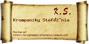 Krompaszky Stefánia névjegykártya